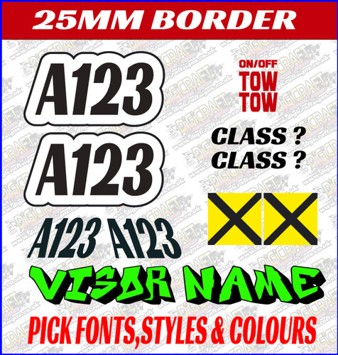 Autograss full race number - full, set